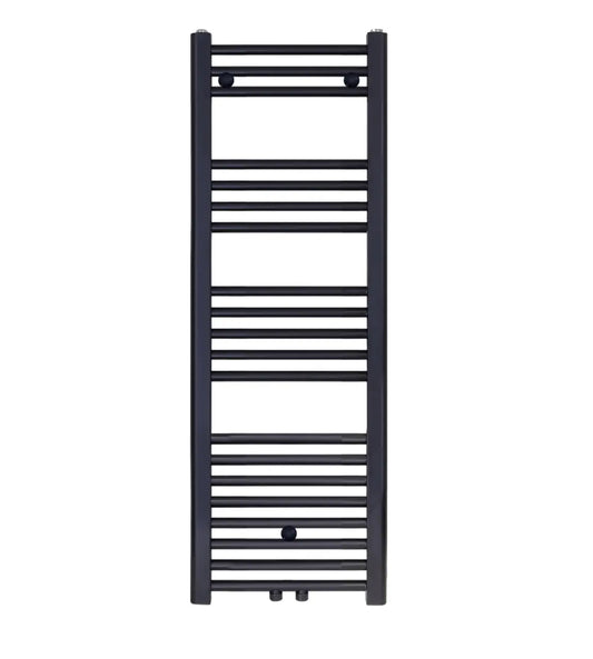 Badkamer Radiator Handdoekverwarming 1200 x 400 Blackline mat zwart