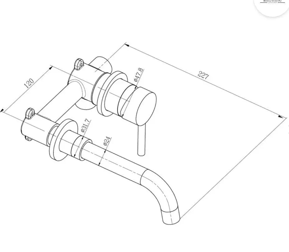 Creavit Aloni inbouw wastafelkraan mengkraan keramisch goud brushed
