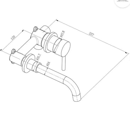 Creavit Aloni inbouw wastafelkraan mengkraan keramisch goud brushed