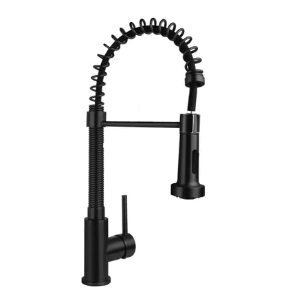 Creavit Aloni thermostatische keukenkraan met Sproeikop mat zwart