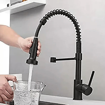 Creavit Aloni thermostatische keukenkraan met Sproeikop mat zwart