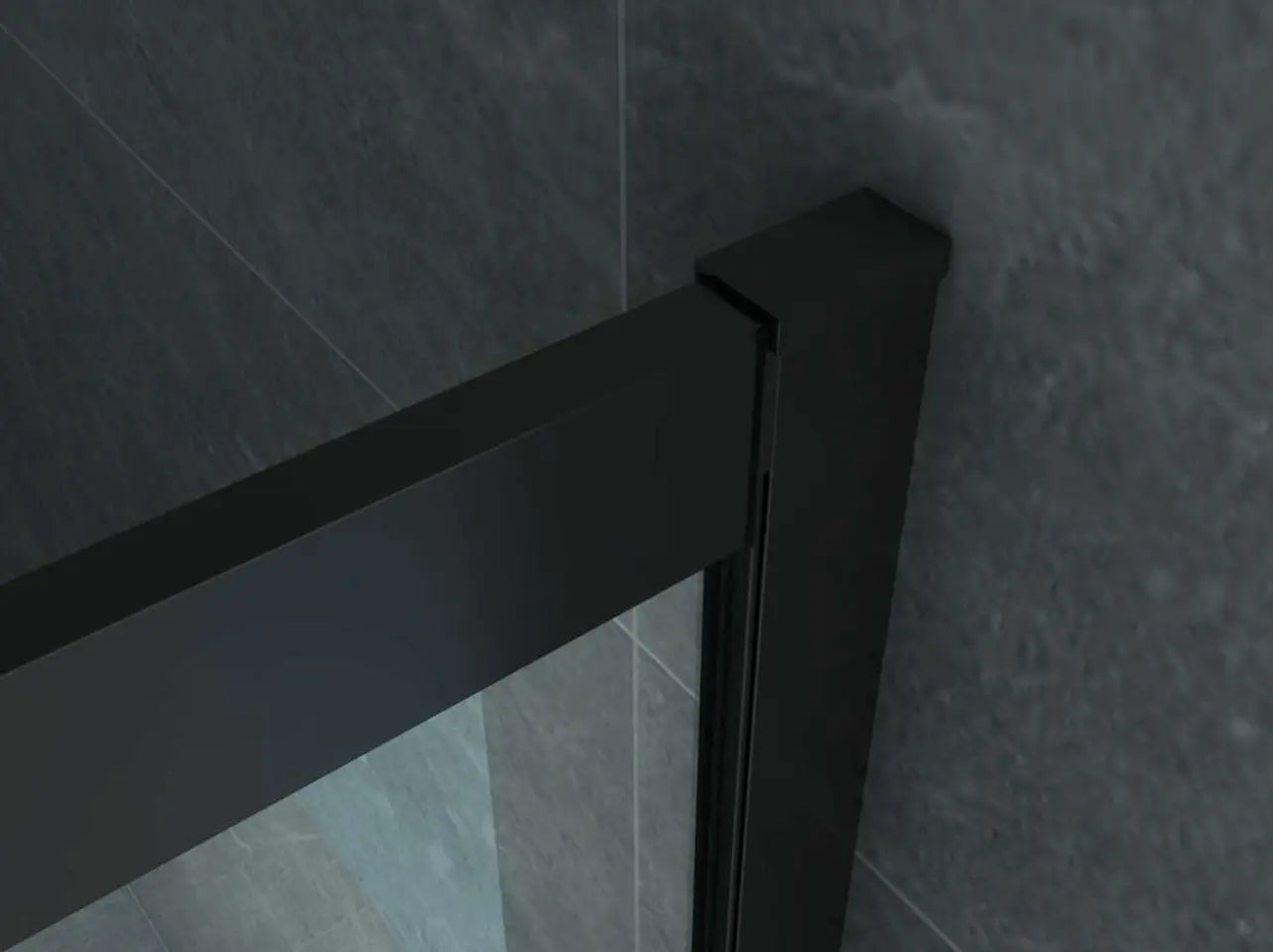 Douchecabine SaniSupreme® Creavit Aloni 80 x 80 x 195 cm helder/ matzwart schuifdeur