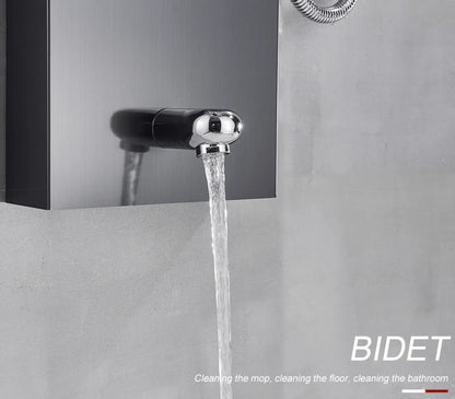 Douchepaneel Opbouwdouche SaniSupreme® Napoli LCD Premium mat zwart