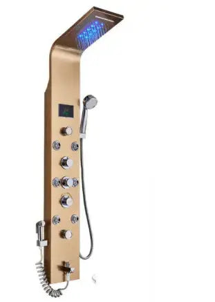 Douchepaneel Opbouwdouche SaniSupreme® Sicilie LCD Goud brushed