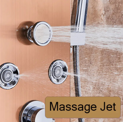 Douchepaneel Opbouwdouche SaniSupreme® Sicilie LCD Koper brushed