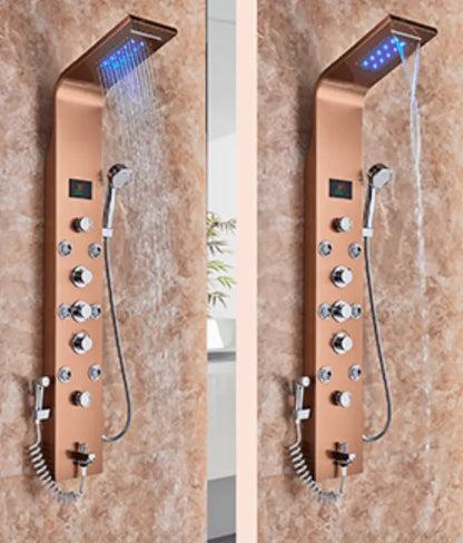 Douchepaneel Opbouwdouche SaniSupreme® Sicilie LCD Koper brushed