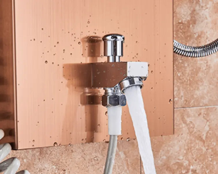 Douchepaneel Opbouwdouche SaniSupreme® Sicilie LCD Koper brushed