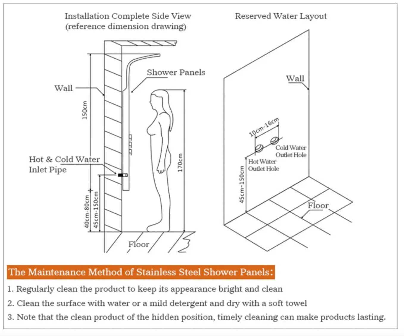 Douchepaneel Opbouwdouche SaniSupreme® Sicilie met hand - en voetendouche LCD Premium zilver brushed