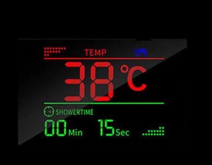 Douchepaneel Opbouwdouche SaniSupreme® Sicilie met hand - en voetendouche LCD Premium zilver brushed