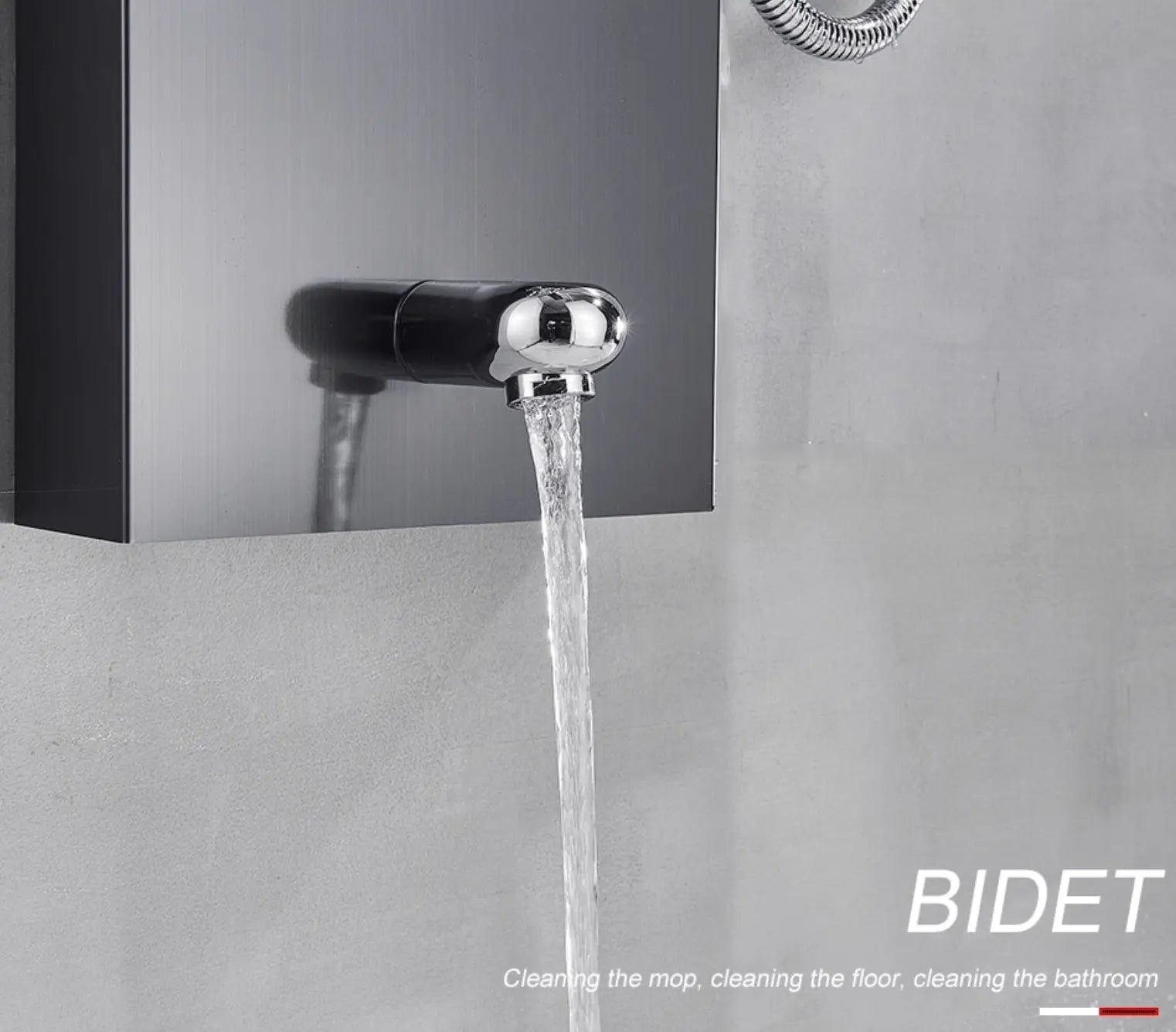 Douchepaneel Opbouwdouche SaniSupreme® Sorrento LCD Premium mat zwart