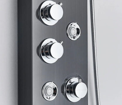 Douchepaneel Opbouwdouche SaniSupreme® Sorrento LCD Premium mat zwart