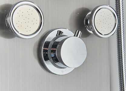 Douchepaneel Opbouwdouche SaniSupreme® Torino met hand - en voetendouche LCD Premium mat zwart