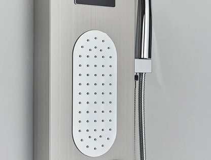 Douchepaneel Opbouwdouche SaniSupreme® Torino met hand - en voetendouche LCD Premium mat zwart