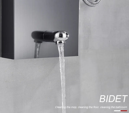 Douchepaneel Regendouche SaniSupreme® Palermo LCD Premium mat zwart