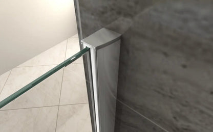 Douchewand Sanisupreme ChromeLine Series 140X200 CM Veiligheidsglas 8 MM Chroom Vlak