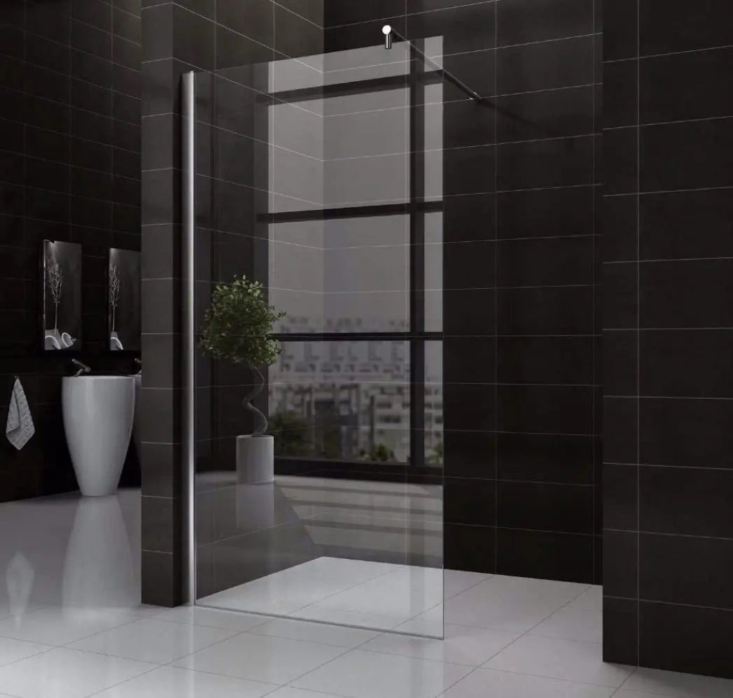 Douchewand Sanisupreme ChromeLine Series 70X200 CM Veiligheidsglas 8 MM Chroom Vlak