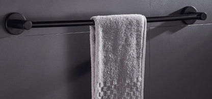 SaniSupreme Brasil Badkamer handdoekrek handdoekstang mat zwart rond 40 cm.
