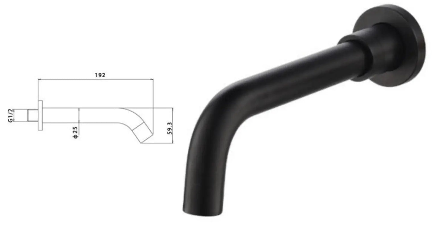 Inbouw Doucheset Washington Premium 3 weg Doucheset 8 inch regendouche rond mat zwart