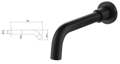 Inbouw Doucheset Washington Premium 3 weg Doucheset 8 inch regendouche rond mat zwart