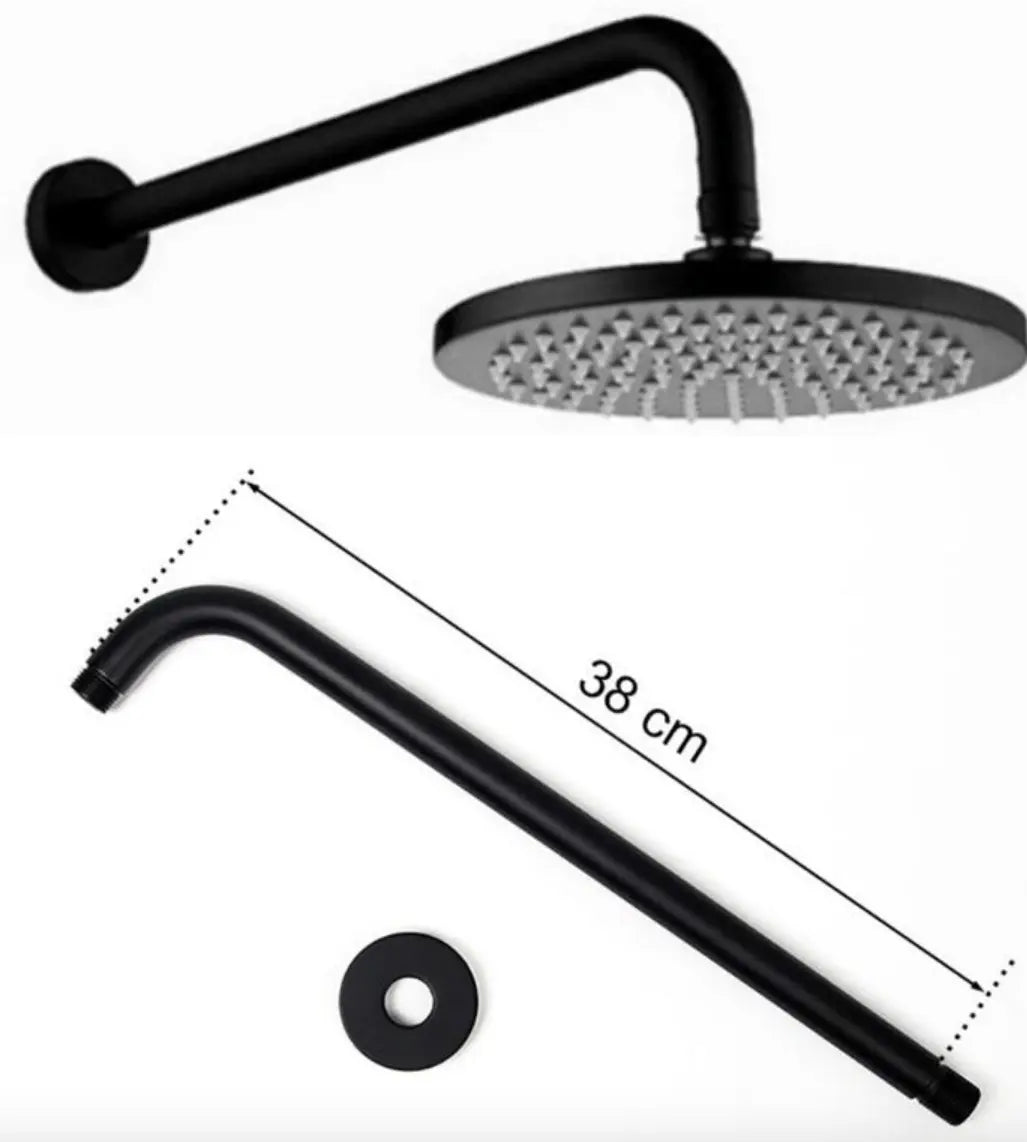 Inbouw Doucheset Washington Premium 3 weg Doucheset 8 inch regendouche rond mat zwart