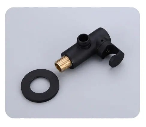 Inbouw Plafond Doucheset Yosemite 2 weg 25 cm. regendouche rond mat zwart