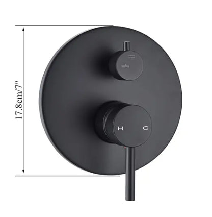 Inbouw Plafond Doucheset Yosemite 2 weg 30 cm. regendouche rond mat zwart