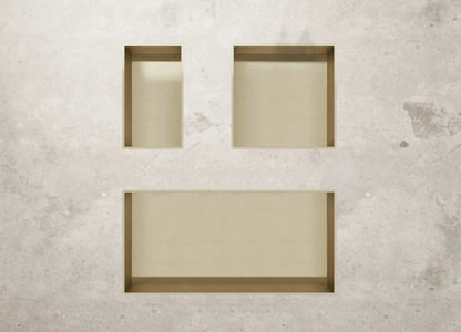 Inbouwnis badkamer douche geborsteld Goud 30,5x30,5x7cm