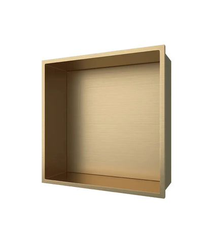 Inbouwnis badkamer douche geborsteld Goud 30,5x30,5x7cm