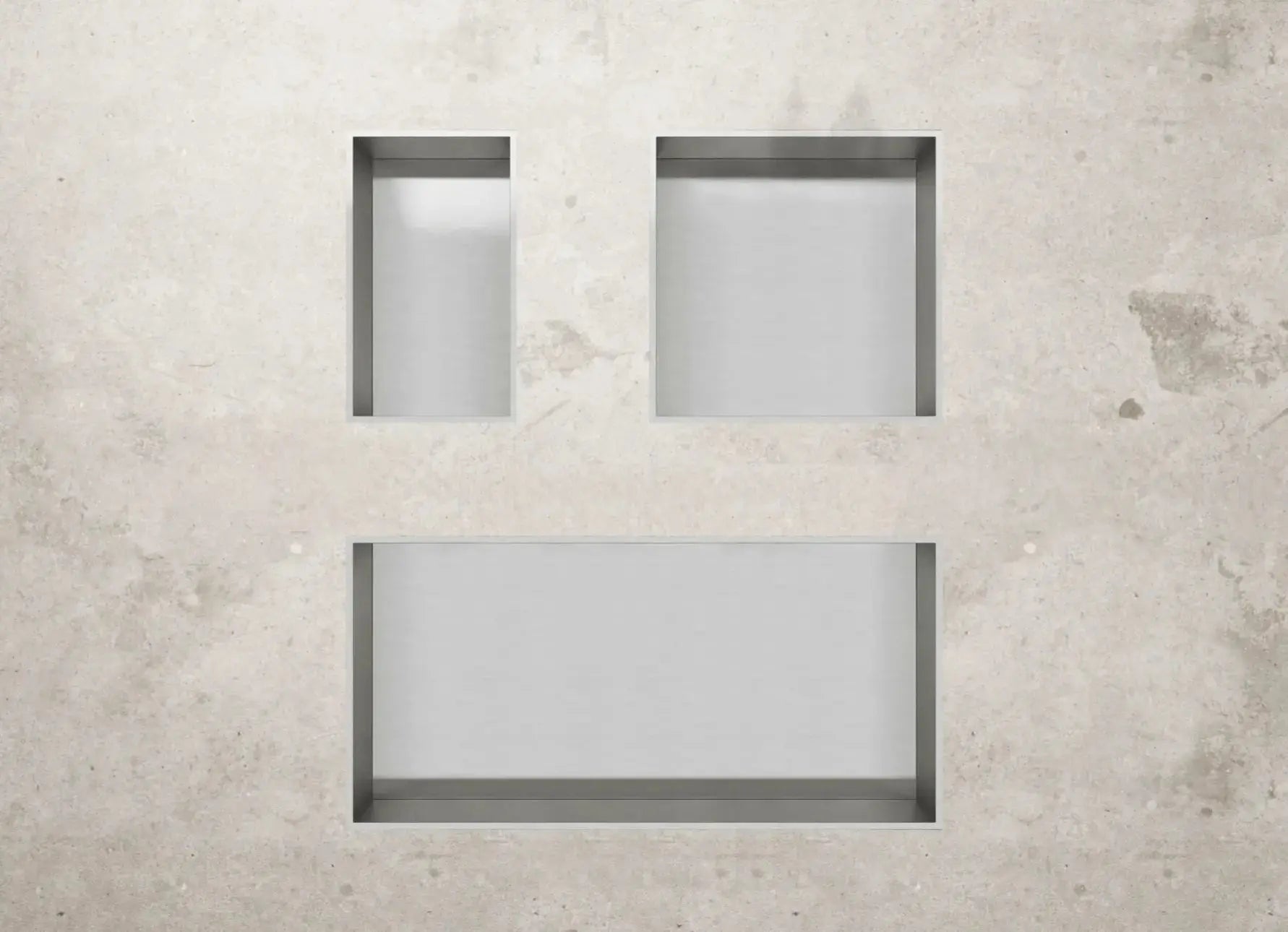 Inbouwnis badkamer douche geborsteld RVS Roestvrijstaal 30,5 x 30,5 x 7 cm