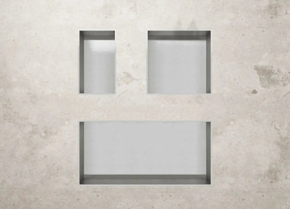 Inbouwnis badkamer douche geborsteld RVS Roestvrijstaal 30,5 x 30,5 x 7 cm