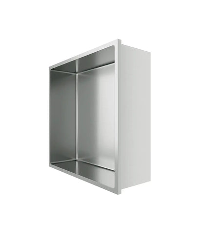 Inbouwnis badkamer douche RVS geborsteld rvs 30x30x10cm