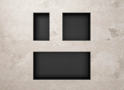 Inbouwnis badkamer douche RVS mat zwart 30x60x10cm