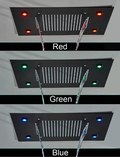 MEGA AKTIE SaniSupreme® SmartPulse Plafond LED Remote Regendouche Inbouw La Paz 50 x 36 cm RVS geborsteld