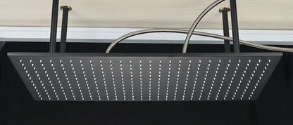 PROMO SaniSupreme®SmartPulse Plafond Thermostatische Doucheset Alicante 3 weg 40x80 cm regendouche mat zwart