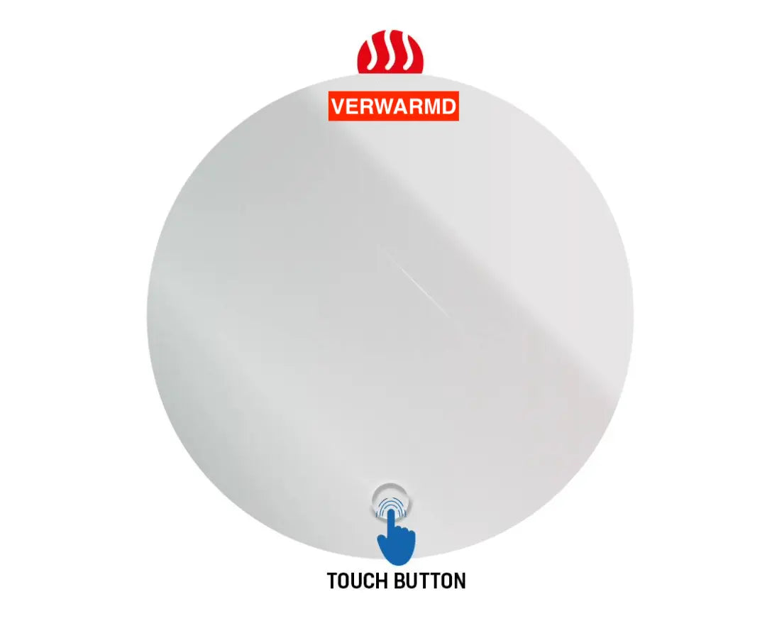 SaniSupreme Aloni badkamerspiegel rond diameter 60cm met led verlichting, verwarming en touch schakelaar