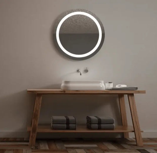 SaniSupreme Aloni badkamerspiegel rond diameter 60cm met led verlichting, verwarming en touch schakelaar