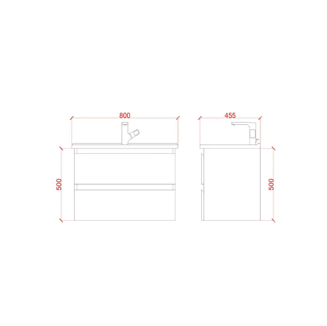 SaniSupreme® Aloni Badmeubel Sally 80 Eiken keramische wastafel wit