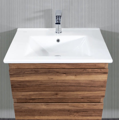 SaniSupreme® Aloni Badmeubel Sally 80 Eiken keramische wastafel wit