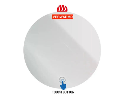 SaniSupreme Aloni Early Rise badkamerspiegel rond diameter 120 x 100 cm met led verlichting, verwarming en touch schakelaar