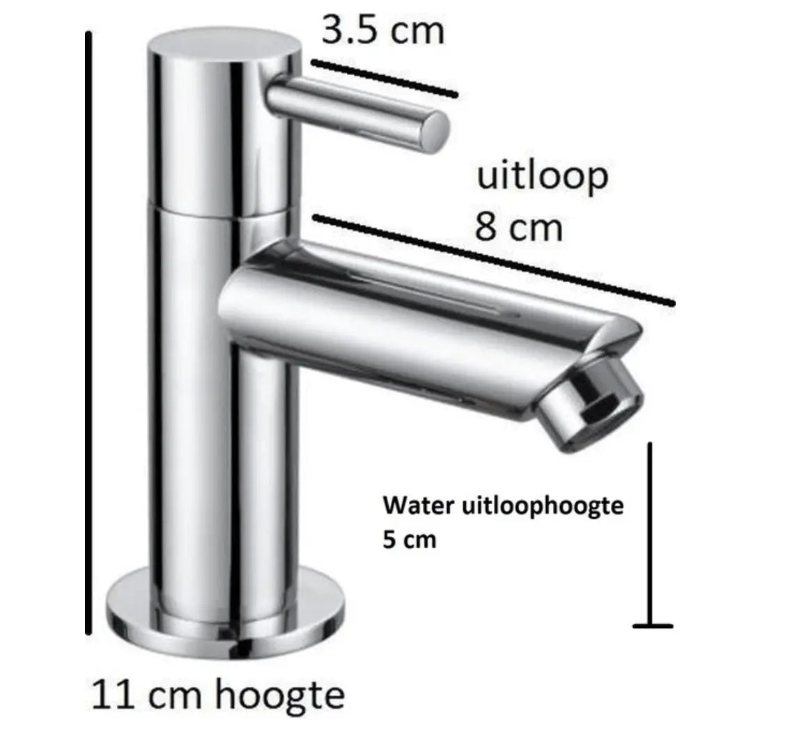 SaniSupreme Aloni koudwater kraan opbouw toilet geborsteld goud 11cm