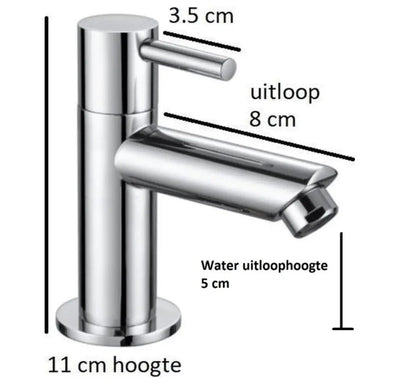 SaniSupreme Aloni koudwater kraan opbouw toilet geborsteld goud 11cm