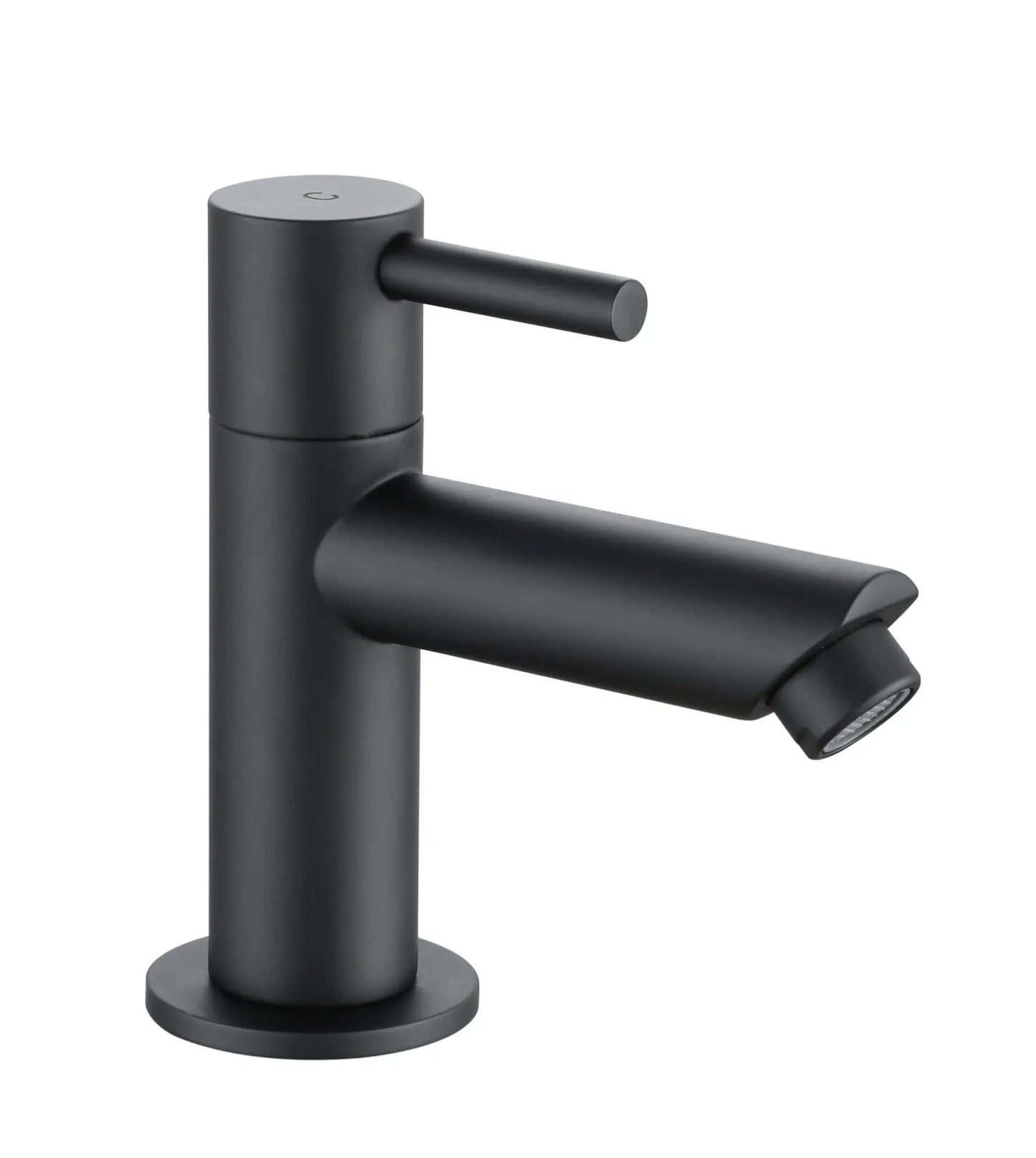 SaniSupreme Aloni koudwater kraan opbouw toilet mat zwart 11cm