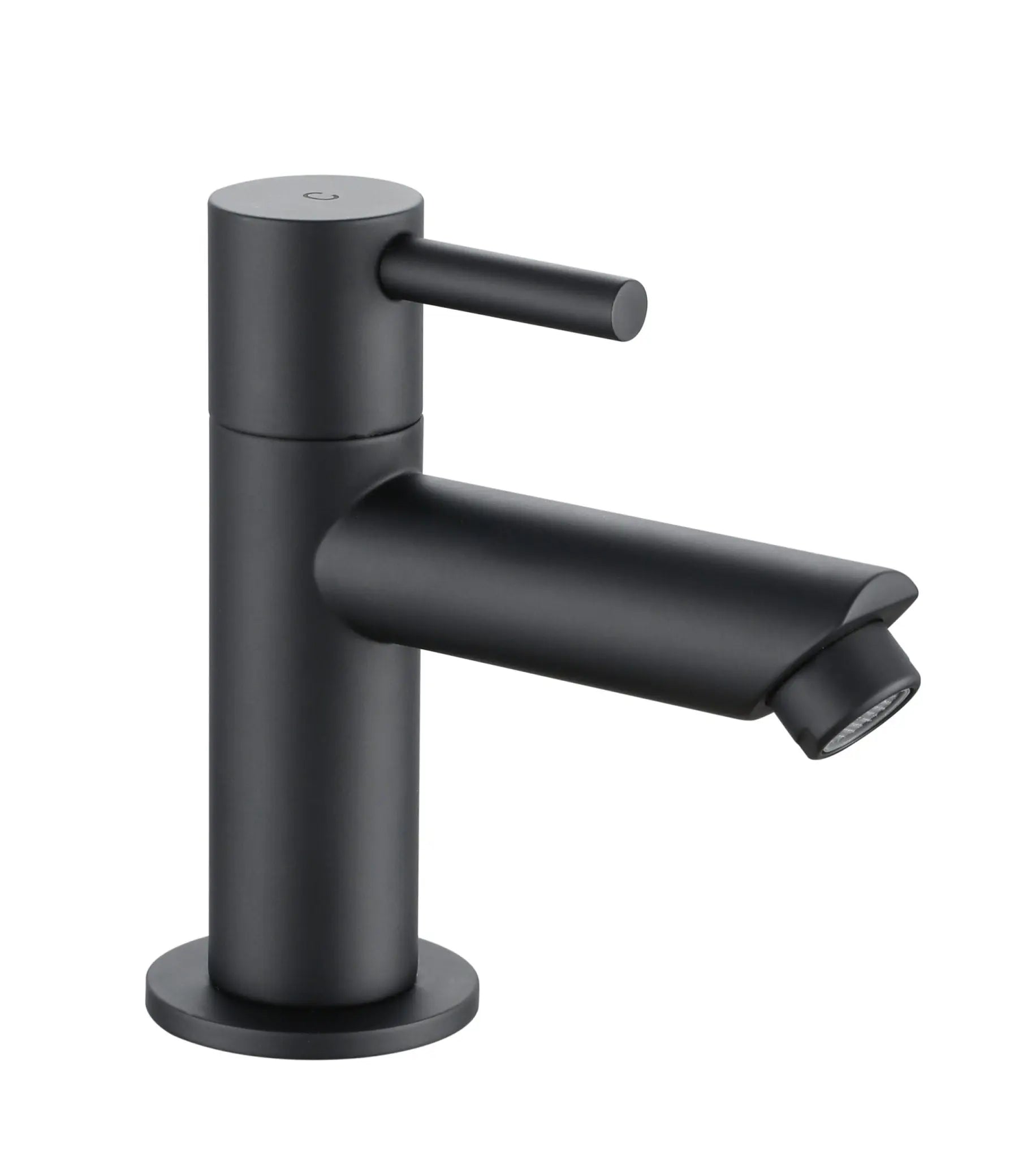 SaniSupreme Aloni koudwater kraan opbouw toilet mat zwart 11cm