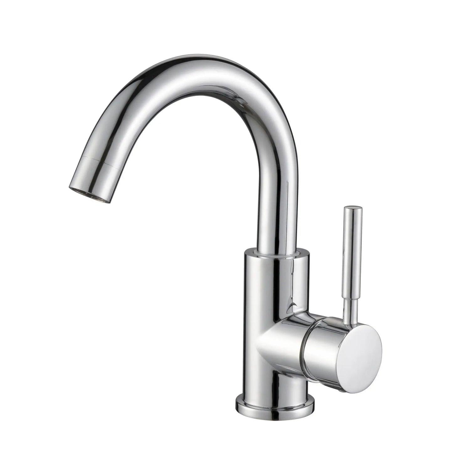 SaniSupreme Aloni Sensy wastafel kraan opbouw middelhoog model gebogen uitloop chroom