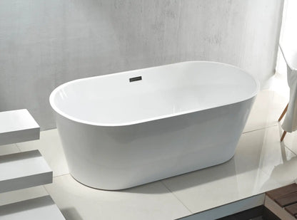 SaniSupreme Aloni vrijstaand bad Rondo acryl 180 x 80 cm ovaal wit glans