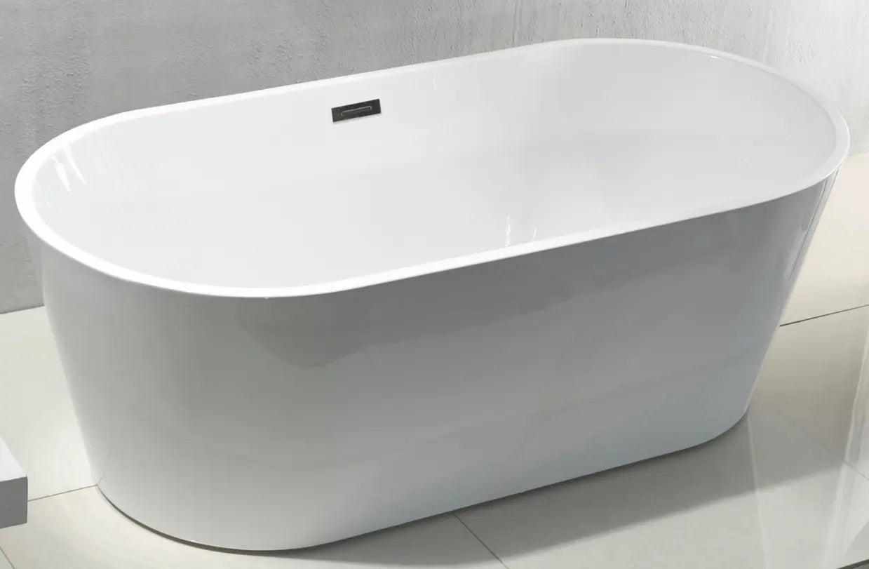 SaniSupreme Aloni vrijstaand bad Rondo acryl 180 x 80 cm ovaal wit glans