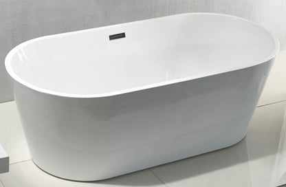 SaniSupreme Aloni vrijstaand bad Rondo acryl 180 x 80 cm ovaal wit glans