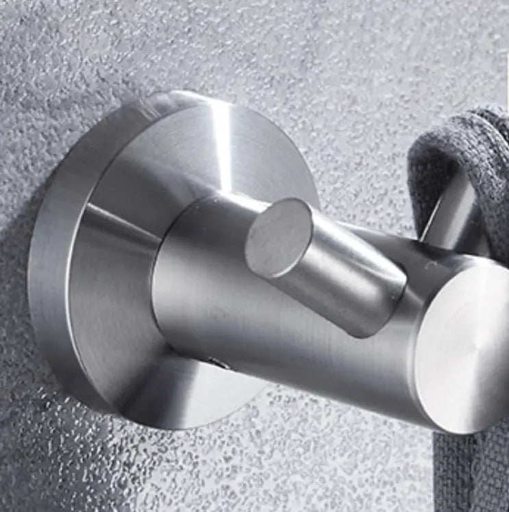 SaniSupreme Badkamer handdoek haak Chicago nikkel brushed rond type V per set van 2