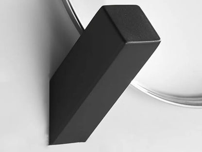 SaniSupreme Badkamer handdoek haak Vienna hoek schuin mat zwart per set van 2