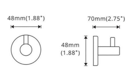 SaniSupreme Badkamer handdoek haak Yosemite type A per set van 2